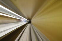 Langzeitbelichtung des neuen Zwischenhalts der U3 am Klinikum Nord. Aufgenommen am 22.05.2017