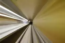 Langzeitbelichtung des neuen Zwischenhalts der U3 am Klinikum Nord. Aufgenommen am 22.05.2017