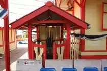 Stellwerk der Kabin Buri Station am 14.Mai 2017.