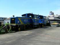 V 249 und V 246 (ex. 332 090+030) abgestellt in Pforzheim am 17.04.07