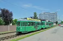 Be 4/6S 681 zusammen mit dem B4S 1494, auf der Linie 14, fahren zur Haltestelle Gempenstrasse. Die Aufnahme stammt vom 22.05.2017.