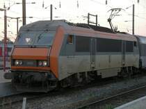 Sybic BB 26013 im Stra�burger Hauptbahnhof. Die Lok tr�gt den Namen und das Wappen der Stadt Miramar.

14.07.2005 Strasbourg