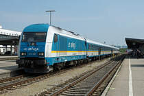 DB/ALEX: Dieselbetrieb im Allgäu.
Ein- und Ausfahrt der Züge von und nach München in Kempten (Allgäu) Hbf am 2. Juni 2017.
Foto: Walter Ruetsch