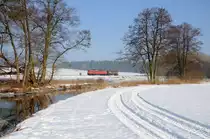 232 609 (92 80 1232 609-8 D-DB) mit EZ45362 am 29.01.2017 bei Neuhaus an der Pegnitz