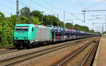 Am 02.06.2017 kam die 185 615-2 von der Crossrail AG, aus Richtung Magdeburg nach Niederndodeleben und fuhr weiter in Richtung Braunschweig . 