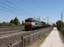 Der E 656 607, die D 245 704 und die D 245 639 mit einem Güterzug am 20.04.2017 unterwegs bei Tagliaferro.