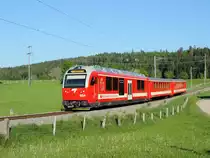 Le Noirmont, 25 Mai 2017 : Be 4/4 654 mit dem Regio 237 Tavannes - Le Noirmont.