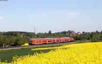 RE 19037 (Stuttgart Hbf-Singen(Htw)) mit Schublok 111 174-9 bei Eutingen 16.5.17