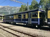 Der BDt 401 der BOB am 8.6.17 beim Bhf Interlaken Ost abgestellt.