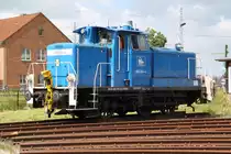 362 034-4 stand am Vormittag des 10.06.2017 im Bw Wismar dem Gelnde der Eisenbahnfreunde Wismar e.V, Besichtigung whrend des Hafenfestes in Wismar