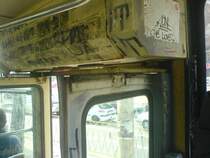 Die Tram in Szczecin von innen. 