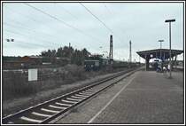 E94 279 rollt mit einem Sonderzug aus dem Bahnhof Haltern am See Richtung M�nster (Westf).