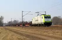 Am 16. Februar 2017 konnte ich in Groß Kreutz (Havel) diesen mit Captrain 185 650 bespannten Güterzug dokumentieren.