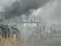 Fotografen im Rauch. 28.4.2007, Wolsztyn