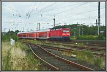 Die 112 139 hat die Aufgabe einen RE2  Rhein-Haard-Express  von M�nster (Westf) nach M�nchengladbach zu bringen. Aufgenommen in Haltern am See.