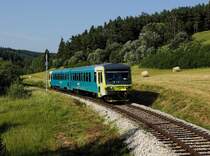 Der 845 102 als AEx am 24.06.2017 unterwegs bei Šebanov.