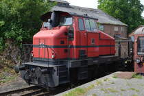 Henschel-Diesellok der Angelner Dampfeisenbahn am 3.6.2017 in Kappeln.
