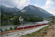 S1 1525 mit ABe 4/16 3104 in Reichenau-Tamins. (23.06.2017)