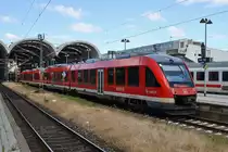 648 341-5  Mölln  und 648 346-4  Preetz  machen sich am 17.6.2017 als RB75 (RB21270) nach Rendsburg im Kieler Hauptbahnhof auf den Weg.