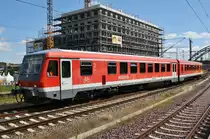 628 600-8 erreicht am 17.6.2017 als RB76 (RB21552) von Schönberg(Holstein) den Kieler Hauptbahnhof.