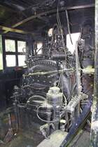 Führerstand der AFR SL24 (Class B 28-2 Shay, Lima, Bj.1913, Fab.Nr. 2724), aufgenommen am 05.Juni 2017 in der Chaoping Station.