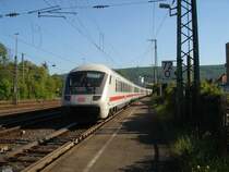 Ausfahrt eines IC in Aalen Hbf. Dieser Zug fuhr von N�rnberg Hbf nach Karlsruhe Hbf. Aufgenommen am 26.04.07