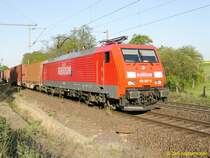27.4.2007. Br 189 087-0 bei Schandelah Richtung Hannover.