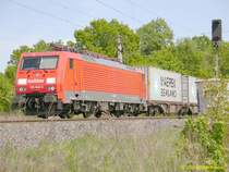 27.4.2007. Br 189 049-0 bei Schandelah Richtung Hannover.