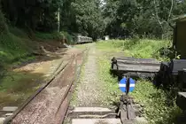 Auf der AFR Shuishan Line findet kein planmäßiger Betrieb mehr statt. Lediglich die ersten 300 Meter werden noch von der Bahnmeisterei genutzt, die restliche Strecke wird als Wanderweg verwendet. Bild vom 06.Juni 2017.
