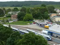 Das Betriebsgelände der Usedomer Bäderbahn am 13.06.2017 in Heringsdorf.