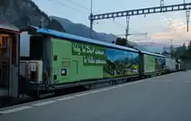 An dem 21-Uhr-Zug ab Filisur hängen oft viele Güterwagen hinten dran.

Filisur, 13. Juni 2017