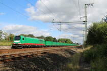 SBW/TRG 264 005 (Maxima 40cc) als DGS69360 beim Düngemittel entladen in Jübek (AJ).
An der Laderampe.