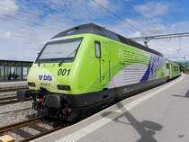 BLS - Lok 465 001-6 in Kerzers am 15.07.2017