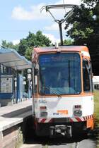BIELEFELD, 03.07.2017, Stadtbahnzug 540 B als Linie 1 nach Schildesche in der Haltestelle Johannesstift