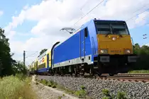 146 522-8 der metronom Eisenbahngesellschaft mbH als ME 81661 (RE3) von Hamburg Hbf nach Lüneburg in Radbruch auf der Bahnstrecke Hannover–Hamburg (KBS 110). [6.7.2017 - 15:42 Uhr]