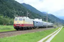 E 10 1309 mit dem  SE 20362 bei St Martin am Grimming am 16.7.17 auf der fahrt durch das Ennstal 