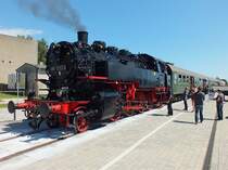 86 1333 mit Sonderzug am 15.07.17 am Haltepunkt Greifswald Museumshafen (Strecke/Anschluss Ladebow - Greifswald).