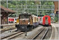 Pullmann Express - Private de Luxe Train 2140 mit Ge 6/6 I 415 von St.Moritz nach Disentis (-Zermatt)in Reichenau-Tamins, wo die Kreuzung mit GlacierExpress 900 abgewartet wird. (21.07.2017)