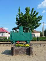 Draisine im Bahnhof Dombrad, 23. 5. ‎2016