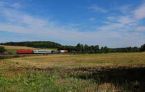 M 42488 von Frankfurt Oder nach Weiden, gezogen von der DB 145 012. Aufgenommen am 30.07.2017 in Ruppertsgrün/Pöhl
