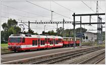 BDeh 3/6 25 mit drei Sommerwagen in Rorschach. (09.08.2017)