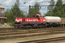 774 703-3 ist am 4. August 2017 am Bahnhof Nove Sedlo u Lokte am Rangieren. 