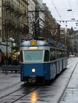 Be 4/6  1645 + Be 4/6 in der Bahnhofsstrasse von Z�rich am 21.01.2007