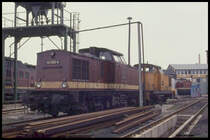 112655 am 29.3.1991 im Bahnbetriebswerk Vacha.