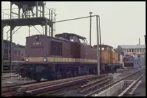 112655 am 29.3.1991 im Bahnbetriebswerk Vacha.