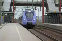Am 07.07.2017 steht eine X61-Garnitur von Skanetrafiken als RB nach Trelleborg im Bahnhof Malmö Syd.