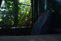 Blick in den verstabten Führerstand der ehemaligen Tatra 219 040-8 bei Altlandsberg.

Altlandsberg 31.07.2017