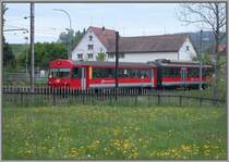 ABt ? und BDeh4/4 16 treffen aus Altst�tten Stadt in Gais ein. (07.05.2007)