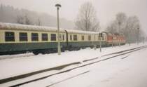 Impression aus Elsterberg. 219 069-2 mit RB Weischlitz-Gera im Feb.'99.