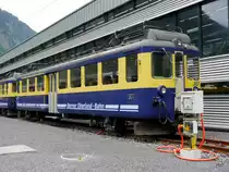 BOB - Triebwagen BDeh 4/4 307 abgestellt hinter dem Depot/Werkstätte am 04.08.2017